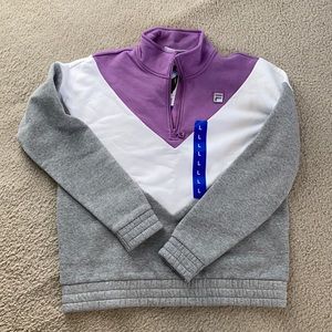Fila purple white grey sweater